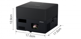 Proiector Epson EF-12 Mini laser Smart projector, 3LCD, 1000 lumeni, FHD 1920*1080, 16:9, 2.500.000:1, laser, dimensiune maxima imagine 150", USB 2.0 Type A, USB 2.0 Type B, Stereo mini jack audio out, HDMI ARC, HDMI (HDCP 2.3), Android TV, Kensington loc