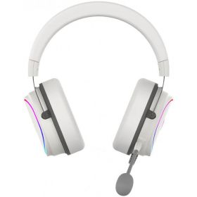 Casti over-ear AQIRYS Altair White, sistem de sunet 7.1 Virtual Surround, cu fir, cu microfon flexibil, interfata USB 2.0
