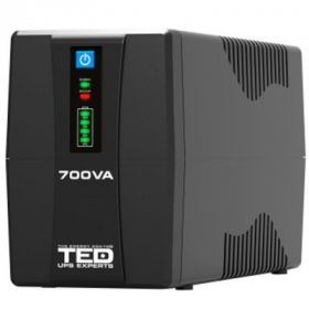 UPS 700VA / 400W LED Line Interactive cu stabilizator 2 iesiri schuko LED TED UPS Expert