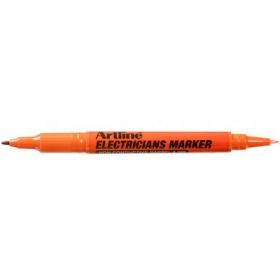 Marker ARTLINE, pentru electricieni, corp plastic, 2 capete, varfuri rotunde 0.4/1.0mm - orange