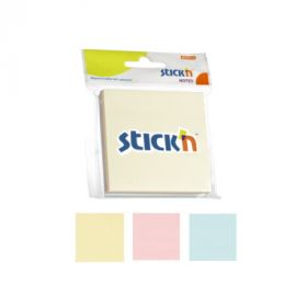 Notes autoadeziv 76 x  76 mm, 3 x 50 file/set, Stick'n - 3 culori pastel