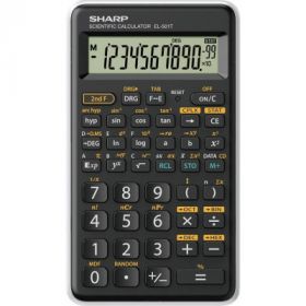 Calculator stiintific, 10 digits, 131 functiuni, 144 x  75 x 10 mm, SHARP EL-501TBWH - negru/alb