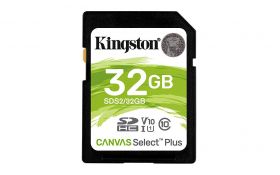 SD Card Kingston, 32GB, Canvas Select Plus, Clasa 10 UHS-I, R/W 100/85 MB/s, Format: FAT32