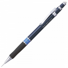 Creion mecanic profesional PENAC TLG-107, 0.7mm, con metalic, varf cilindric fix, inel albastru, in