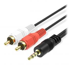 Cablu 2 RCA tata x jack 3,5 stereo tata 3 ml. TED284765 - PM1
