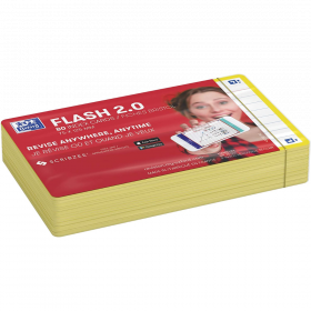 OXFORD Flash Cards 2.0, 80 flash cards/set, A7(75 x 125mm), Scribzee-dict-margine galbena