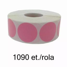 Role etichete termice ZINTA rotunde roz 35mm