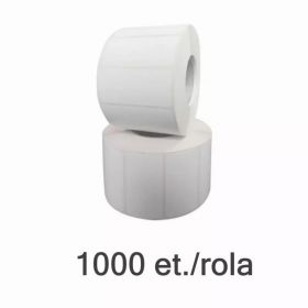 Role etichete PE autodistructibile albe 75x57mm, 1000 et./rola