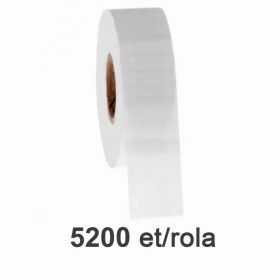 Role etichete de plastic ZINTA transparente 50x26mm, 5200 et./rola