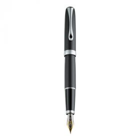 DIPLOMAT Excellence A2 - Lapis Black Matt Chrome - stilou cu penita M, aurita 14kt.
