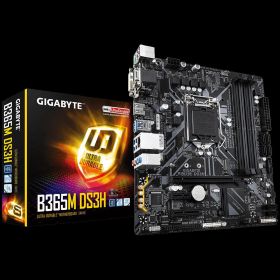 Placa de baza Gigabyte B365M DS3H, LGA 1151, Intel B365 Express Chipset ,4 x DDR4 DIMM sockets supporting up to 64 GB of system memory, Supportfor DDR4 2666/2400/2133 MHz memory modules, 1x D-Sub, 1x DVI-D, 1x HDMI,1x PCI-E x16, 1x PCI-E x4, 1x PCI-E x1,