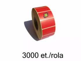 Role etichete termice ZINTA rosii 40x21mm, 3000 et./rola