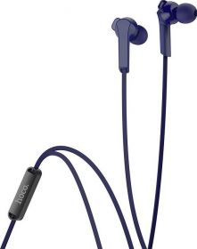Hoco M72 Admire / Casti in-ear cu fir, Jack 3.5mm, Microfon si Control Volum pe fir, Lungime cablu 1.2m, Albastru