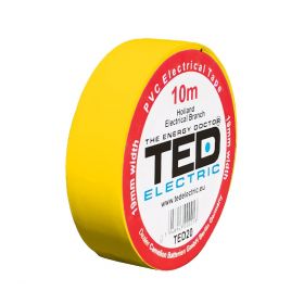 Banda electroizolatoare  TED 19mm x 10metri galbena