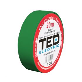 Banda electroizolatoare  TED 19mm x 20metri verde
