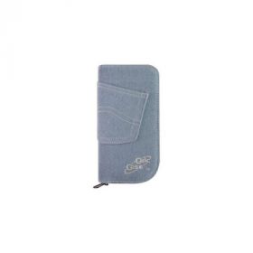 Husa calculator stiintific, BESTLIFE CC20, 195 x 100 x 25mm, jeans bleu/catifea neagra, cu fermoar