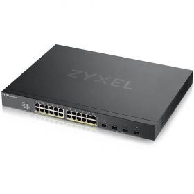 Zyxel XGS1930-28HP 24-port GbE L3 smart managed POE Switch with 4SFP + Uplink, Layer 3, Total port count: 28, 100/1000 Mbps POE X 24, Gigabit Combo (RJ-45/SFP) X 4,Switching capacity 128 GBPS, Forwarding rate 95.2 MPPS.