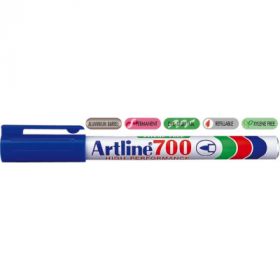 Permanent marker ARTLINE 700, corp metalic, varf rotund 0.7mm - albastru