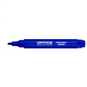 Permanent marker, varf rotund, corp plastic, Office Products - albastru