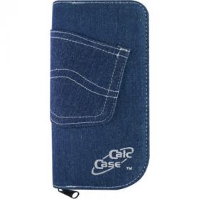 Husa calculator stiintific, BESTLIFE CC19, 195 x 100 x 25mm, jeans albastru/catifea neagra, cu fermoar