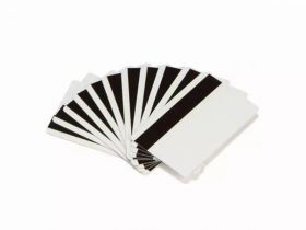 Card magnetic PVC Zebra Premier, Hi-Co, CR80, banda pentru semnatura, alb, 500 carduri