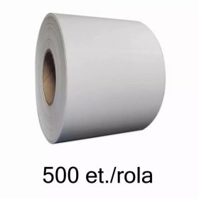 Role etichete de plastic ZINTA albe 100x150mm, 500 et./rola