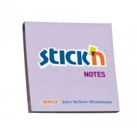 Notes autoadeziv 76 x  76 mm, 100 file, Stick'n - lila pastel