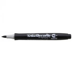 Marker ARTLINE Decorite, varf flexibil (tip pensula) - negru
