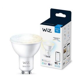 Bec LED inteligent WiZ Connected Whites, Wi-Fi, GU10, 4.9W (50W), 345 lm, temperatura lumina reglabila (2700K-6500K), compatibil Google Assistant/Alexa/Siri 