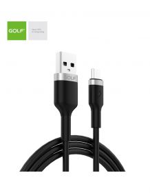 Cablu USB la micro USB Golf Data Sync Metal Braided 3A NEGRU GC-71m