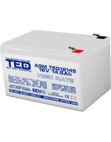 Acumulator AGM VRLA 12V 14,5A High Rate 151mm x 98mm x h 95mm F2 TED Battery Expert Holland TED002792