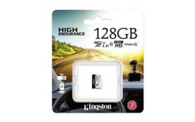 Micro SDXC Kingston, High Endurance, 128GB, CLASS 10 UHS-I, R/W 95/45 MBs, rezistent la temperaturi extreme, socuri si raze X, cu adaptor SD (pentru telefon)