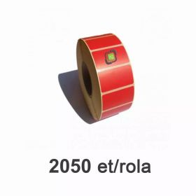 Role etichete semilucioase ZINTA 100x70mm, 2050 et./rola, rosii