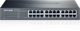 Switch TP-Link TL-SG1024DE, 24 porturi Gigabit, 1U 19" Rackmount, Easy Smart, 48Gbps Capacity, Tag-based VLAN, QoS, IGMP Snooping, Fanless