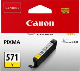 Cartus cerneala Canon CLI-571Y, yellow, capacitate 7ml, pentru Canon Pixma MG6850/MG6851, Canon Pixma MG5750/MG5751, Canon Pixma MG7750/MG7751/MG7752.