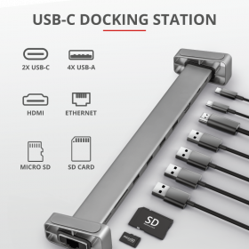 Adaptor Trust Dalyx Aluminium 10-in-1 USB-C Multi-port Dock