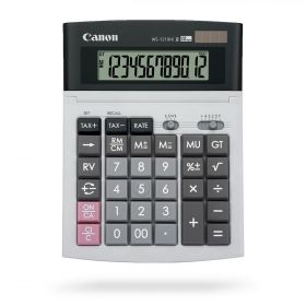 Calculator birou Canon WS-1210THB, 12 digiti, display LCD, alimentare solara si baterie