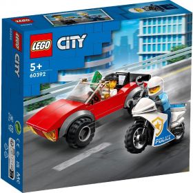 Lego City Politist Pe Motocicleta In Urmarirea Unei Masini 60392