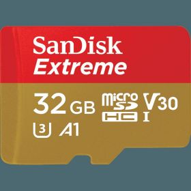 Micro Secure Digital Card SanDisk Extreme, 32GB, Clasa 10, R/W speed: up to 100MB/s/, 60MB/s, include adaptor SD (pentru telefon)