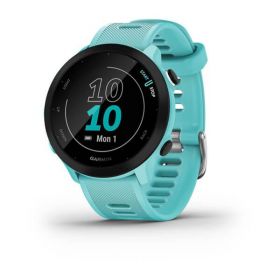 Garmin Smartwatch Forerunner 55 GPS Aqua  Specifications: Application: Cycling, Running, Swimming, Triathlon, Outdoor Navigation: no Operation: buttons Speed: GPS Heart Rate: Wrist measurement, heart rate chest sensor (optionally available) Accelerometer: