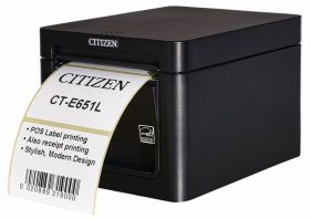 Imprimanta de etichete Citizen CT-E651L, 203DPI, USB, neagra, cutter