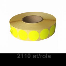 Role etichete semilucioase ZINTA galbene 17x17mm, 2110 et./rola