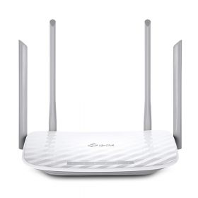 Router Dual-Band Wireless TP-Link, ARCHER A5; Interface: 4x 10/100Mbps LAN Ports/ 1x 10/100Mbps WAN Port; 4x External Antennas; Norm Wireless: IEEE 802.11n/g/b 2.4GHz, IEEE 802.11ac/n/a 5GHz; Frequency: 2.4GHz and 5GHz; Signal Rate: 2.4GHz: Up to 300Mbps,