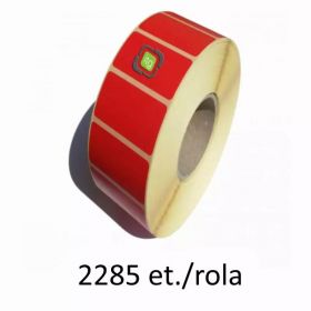 Role etichete termice ZINTA rosii 50x15mm, 2285 et./rola