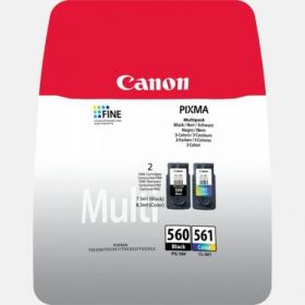 Cartuse cerneala Canon PG-560MULTI value pack, black & colour, capacitate 7.5ml/180 pagini negru, CL-561 8.3ml/180 pagini color, pentru PIXMA TS5350, PIXMA TS5351, PIXMA TS5352.