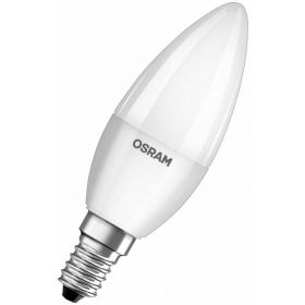 Bec Led Osram, E14, LED VALUE Classic B, 5.7W (40W) 230V, lumina calda (2700K), 470 lumeni, durata de viata 10.000 ore, clasa energetica A+