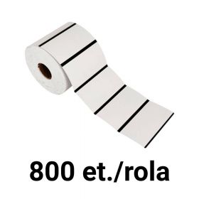 Rola etichete termice ZINTA de raft, 80x60mm, 180g/mp, 800 et./rola
