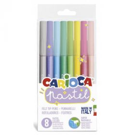 Carioca super lavabila, varf 1-4.7mm,  8 culori/set, CARIOCA Pastel - culori pastel