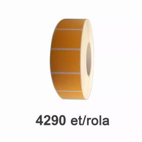 Role etichete semilucioase ZINTA galbene mustar 50x32mm, 4290 et./rola