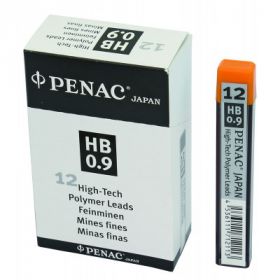 Mine pentru creion mecanic 0,9mm, 12/set, PENAC - HB